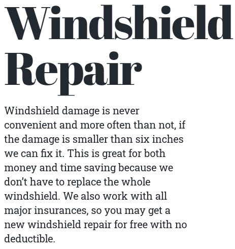 Windshield Repair